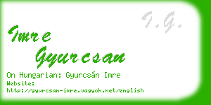 imre gyurcsan business card